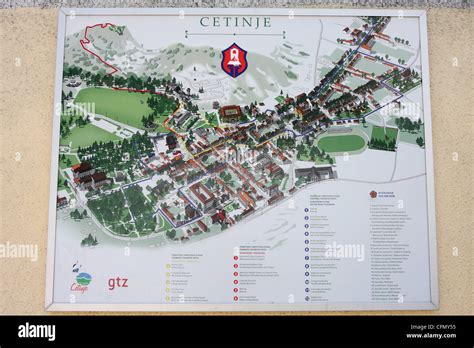 Cetinje Map .